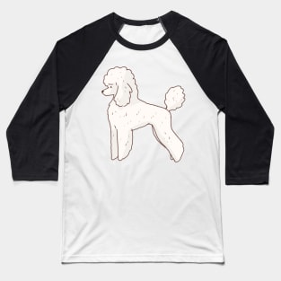 Cartoon poodle dog Baseball T-Shirt